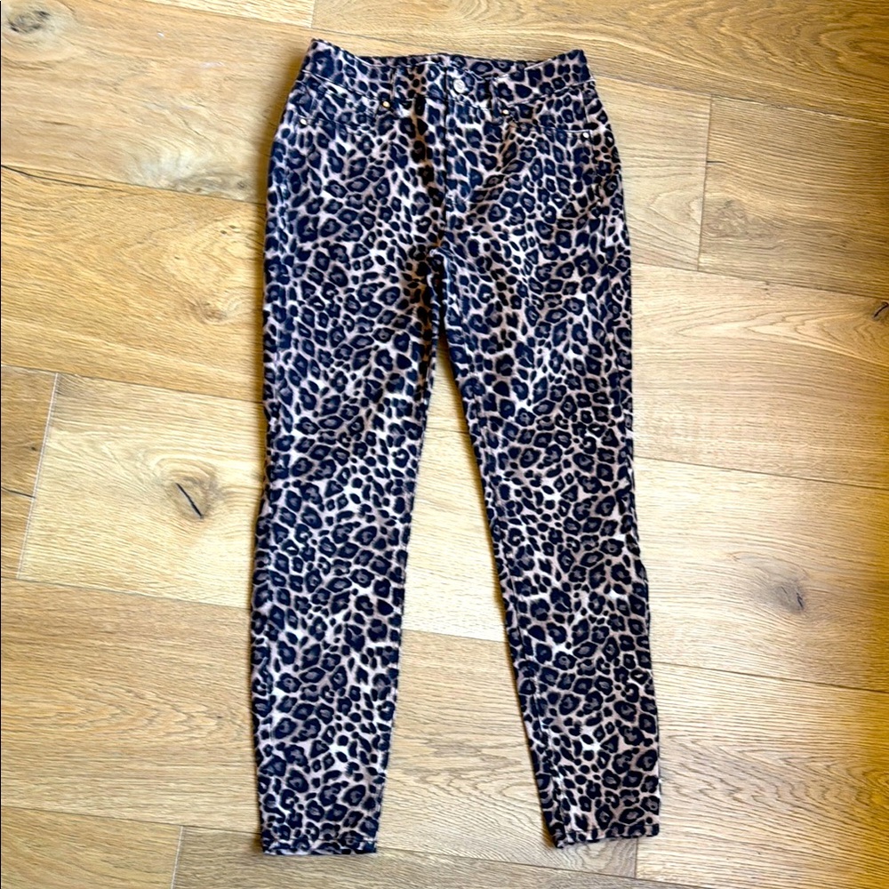 White House Black Market Leopard Skinny Ankle Pant